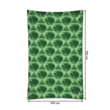 Decorative panel with photo printing "Green Dragon", vertical, size 100x150 cm-1