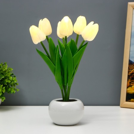 Spinker "White Tulips" LED 1.2W 4000k white 9x9x25cm Risalux-1