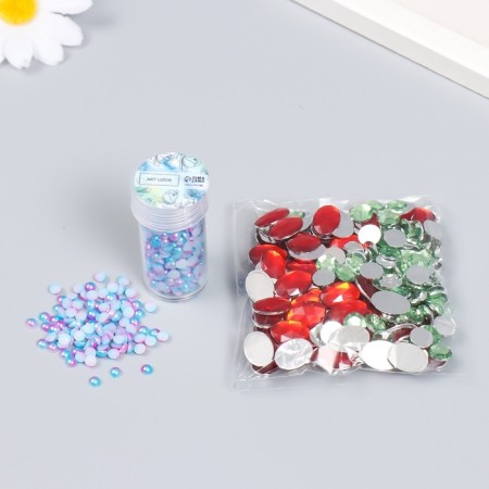 Decor "Purple-blue-blue" d = 4 mm 10 g 200 pcs 5x2.5 cm mix-1