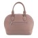 Bag women, genuine leather, pink 33x12x27 cm