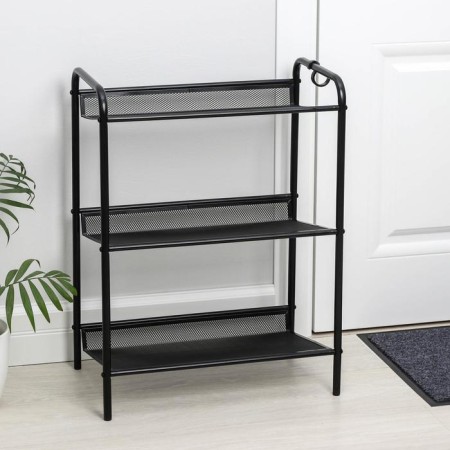 Shoe for shoes "Geneva-13", 3 shelves, 45 × 27 × 60 cm, black color