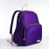 A backpack with a zipper, purple color