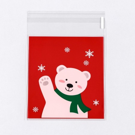 BOPP package with sticky tape, "Bear", 10*11+3cm mix-10