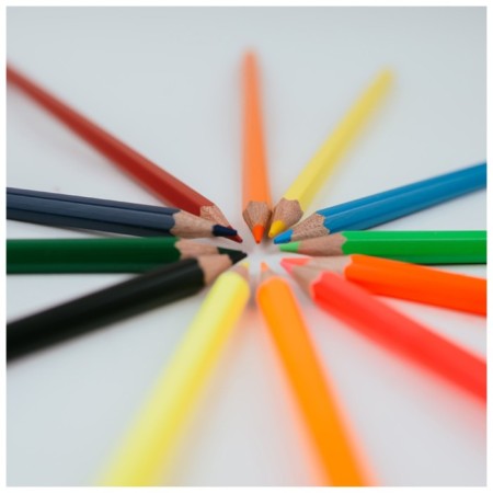 Pencils 12 -cv (6 classic + 6 neon) gamut "Orange Sun", sharpened, cardboard packaging, euro suspension-6