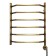 Domoterm electric heated towel rail "Laura", 500 x 800 mm, 6 crossbars, right, bronze