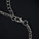 Necks with rhinestones "Sea" Straziki, white color in silver, 45 cm
