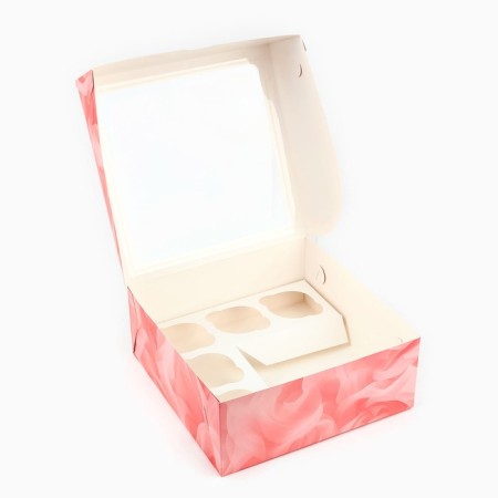Box for cupcakes "with love for you", 25 × 25 × 10 cm-3