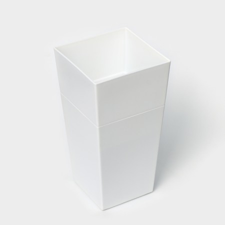 Kashpo with an insert of Astra, 1.8 l, l = 26 cm, d = 13/10 cm, white color-1