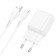 Network charger Hoco C96a, 1 USB, 2.1 A, Lightning cable - USB, 1 m, white