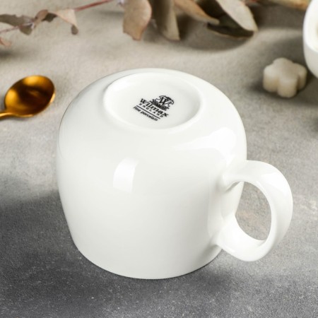 Porcelain mug Wilmax England, 400 ml, white color-2