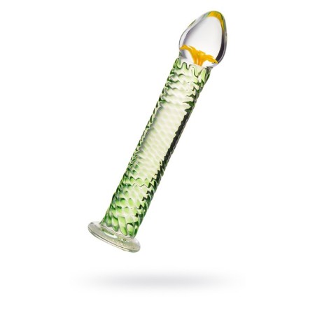 Unrealistic phallimitator Sexus Glass, glass, transparent, 16.5 cm