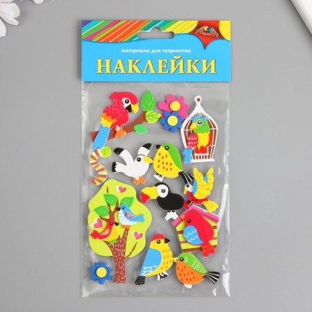 Stickers from EVA "Bright Birds" Assorted.-2