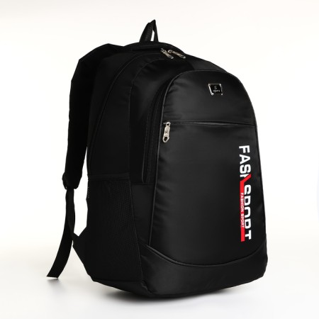 Youth backpack with lightning, 4 pockets, black/red color-2