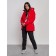 Ski costume female winter, size 46, red color
