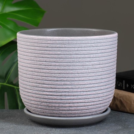 Flower pot "vine" pink-gray, 2.79 liters