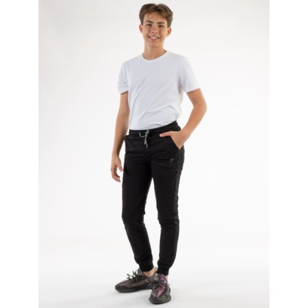 Sports pants for ISEE boys, height 128-134 cm, black color-4