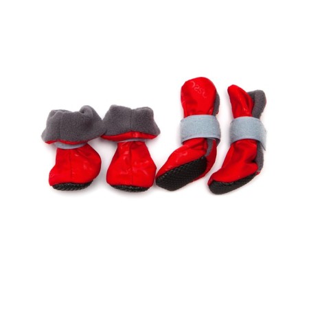 Shoes on fleece for dogs, Eva sole, size S (boots 4x3.5x9 cm), set 4 pcs, mix-2