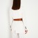 Women's belt, width 7.5 cm, metal buckle, brown color