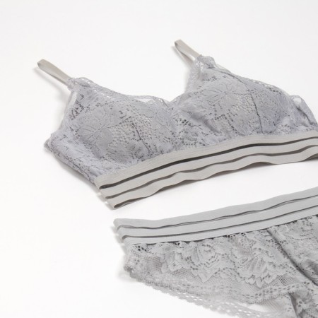 Female set (top, panties) Gray color, size 42-44-1
