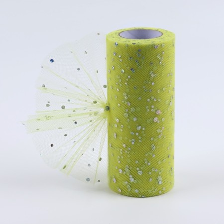 Fatin with sparkles, 15 cm, 11 ± 1 g/sq.m, 23 ± 1 m, yellow color No. 57