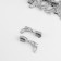Automatic castle for lightning "Spiral", No. 5, decorative, 10 pcs, Nickel color