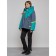 Ski jacket female winter, size 58, green color