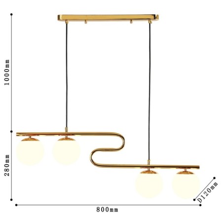 COLLANA CALLANA 120 mm, E14LED 20W-2