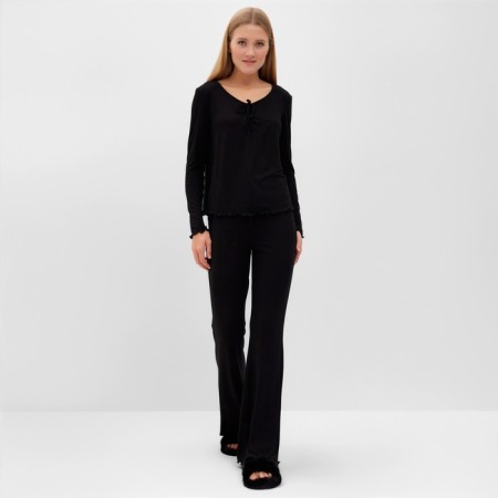 Kit (jumper, trousers) female minku, color Black Rr. 44