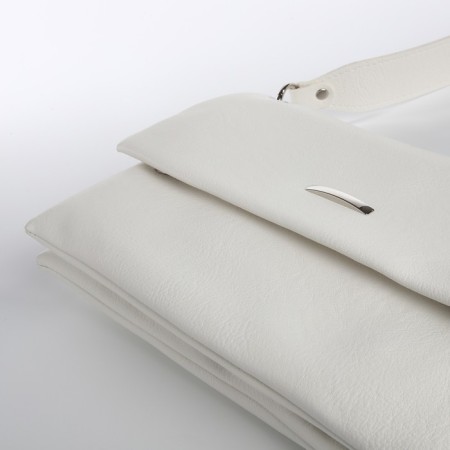 Women's bag Textura, messenger, average size, white color-4