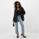 Women's jacket with buttons on the back MIST, R.L-XL, black