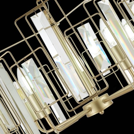 Suspended EVOLUCE lamp. Sle103403-05. Giano. 5x40 watts, E14, 56x56x28 cm, champagne color-6