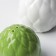 List and Solonka from ceramics "Artichoke", white and green 6 x 6.5 cm, white-green color