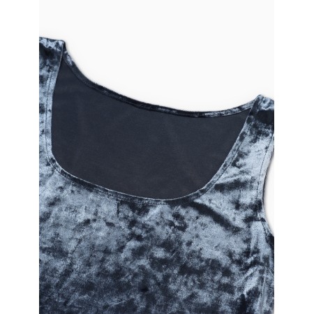 Top female kaftan "velvet", 48-50, gray-9