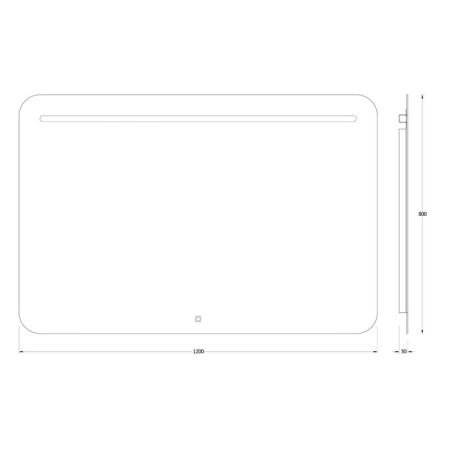 Evororm mirror, built into the LED, touch switch, 10W, 120x80 cm, neutral white-1