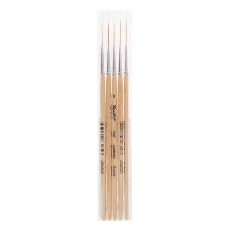 RUBLOFF brush red soft synthetics series 1240 No. 0.8, short handle is saturated with varnish, white clip-1