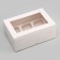 Packaging for 6 cupcakes with a window, white, 25 x 17 x 10 cm