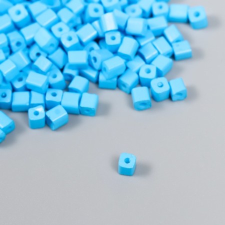 Cube glass 4x4 mm "brightness. Azure" set 20 grams