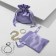Satin gift bag, 7 × 9 cm, lilac color