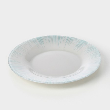 Glass plate "Focus", d = 19.5 cm, blue color-1