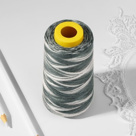 Multicolor threads 40/2, 3000 yard, black and white color-2