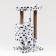 House for cats with a claw "Round with a site", 52 x 52 x 95 cm, Dalmatian