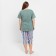 Women's home set (T -shirt/breeches), olive color, size 64