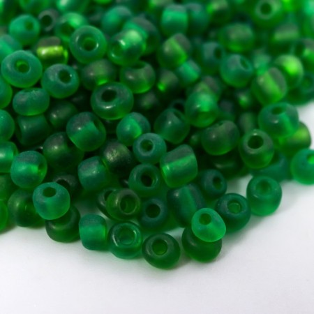 Glass glass 6/0 "matte translucent. Green moss" 30 g-1