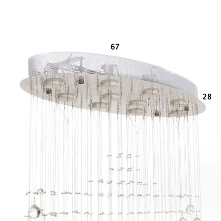 Cascade Jacqueline GU10 40W chrome 73x33x65 cm Bayerlux-4
