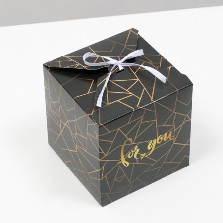 Folding box "Golden Geometry", 14 x 14 x 14 cm-1