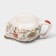 Keramic teapot with a metal sieve "Flowers", 200 ml