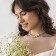The necklace "Pearl luxury" ball No. 12, white color in silver, l = 30 cm