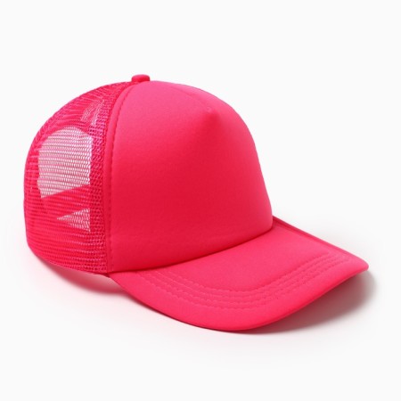 Women's baseball cap with minaku grid, fuchsia color, size 56-58