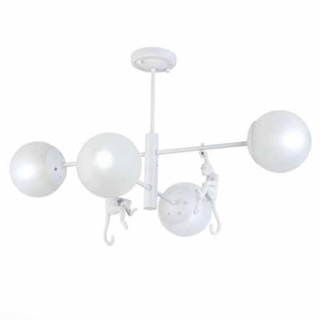Ceiling EVOLUCE lamp. Sle115102-04. Tenato. 4x60 watts, E14, 71x71x50 cm, white color