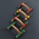 Wooden massage, 15 × 10.5 × 5 cm, 8 wheels, color mix